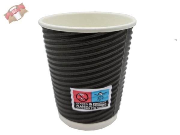 50 Stk. Coffee to Go Becher Ripple Cups 0,2 ltr. Hartpapier mit PE-Beschichtung
