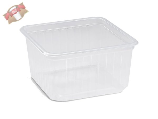 450 Stk. Quadroboxx Quadrobecher 500 ml PP klar 115 x 115 x 61 mm Feinkost