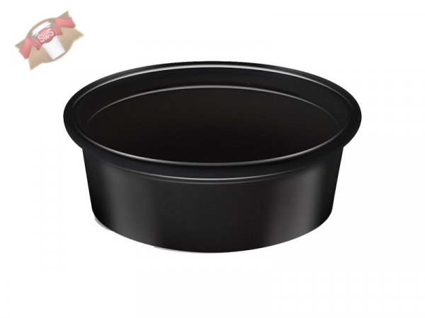 50 Stk. Dressingbecher (PP) schwarz Ø 70 H 24 mm 50 ml
