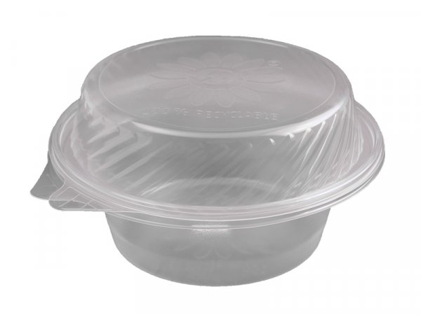 100 Stk. Salatschalen klar mit Domdeckel 2200 ml