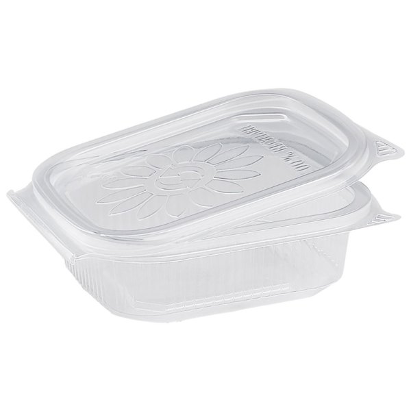 50 Stk. Feinkostbecher PP mit Deckel Ripboxx Tiny klar 200 ml 127 x 108 x 37 mm