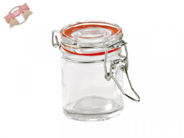 24 Stk. Mini-Einmachglas mit Deckel transparent 45x45x60 mm 45 ml