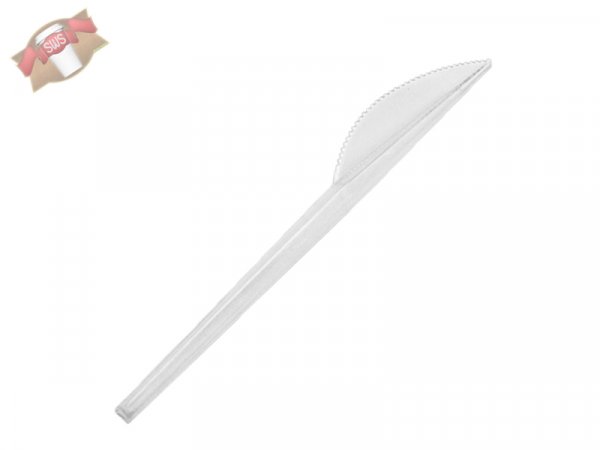 2.000 Stück Bio Messer 165mm transparent PS