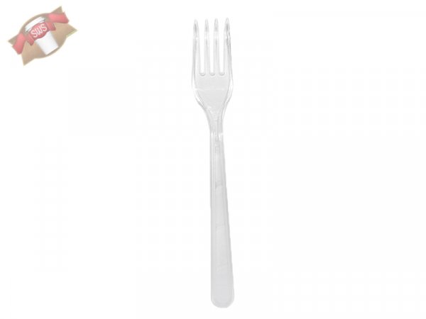 2.000 Stück Bio Gabel transparent 175mm PS