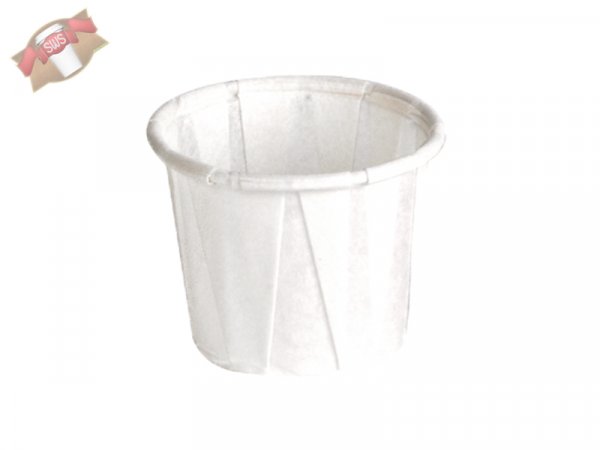 5000 Stk. Papierbecher Soßenbecher Dipbecher weiß Ø 37 x H26 mm 25 ml