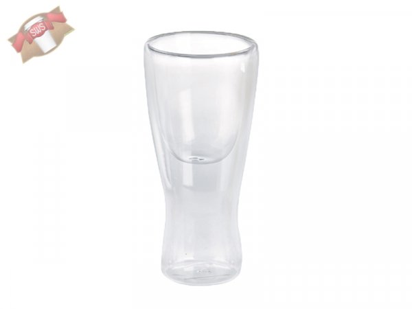 48 Stück Bio Doppelwändiges Glas "Borsilikatglas" H100mm 60ml