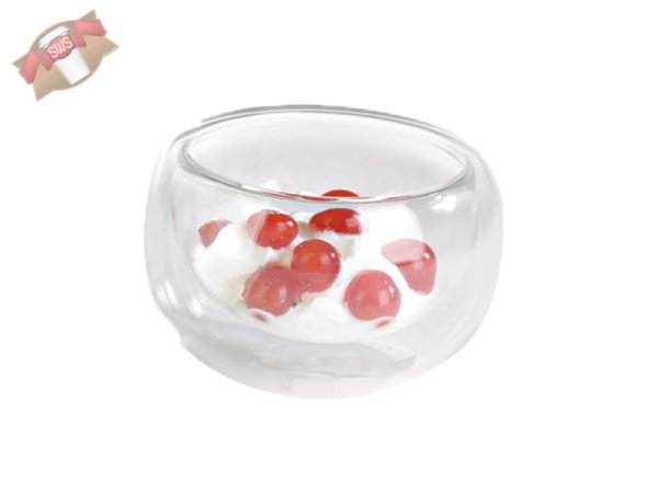 48 Stück Bio Doppelwändiges Glas "Borsilikatglas" Ø 55mm H45mm 50ml