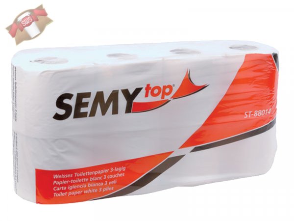 56 Rollen Toilettenpapier 3-lagig 250 Blatt weiß WC Zellstoffpapier