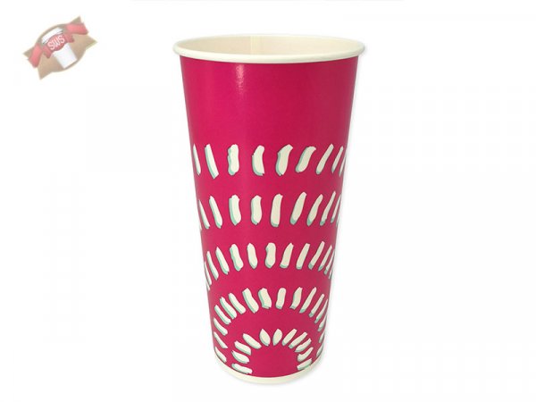 Kaltgetränkebecher Sunrise 0,5 l pink PEFC (20x50)