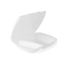 200 Stk. Menüboxen Lunchboxen HP4 XPS 245x210x72 mm weiß laminiert – 2-geteilt