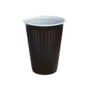 100 Stk. Automatenbecher / Thermobecher 180 ml PS Ø 70,3 x 91 mm braun/weiß