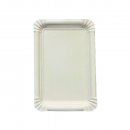 250 Stk. weiße eckige Pappteller 13 x 20 cm – Kuchenteller, Imbissteller & mehr