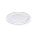 100 Stk. runde Pappteller Ø 18 cm weiß – Imbissteller, Snackteller & Partyteller