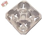 220 Stk. Cup Carrier Becherhalter aus FSC Pappe für 4 Becher 21x21x4,5cm