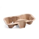 500 Stk. 2-Cup Carrier Becher Tragetablett – Becherhalter - PAP-Rec 19x11x4cm
