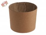 1000 Stk. Becherbanderolen Bechermanschetten braun für Becher Ø 80 mm Jackets