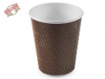 50 Stk. Coffee to go Kaffeebecher Ripple Cup 300 ml braun lila